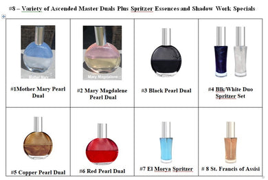 #8 Variety of Asscended Master Duals, Plus Spritzer Essences and Shadow Work bottles